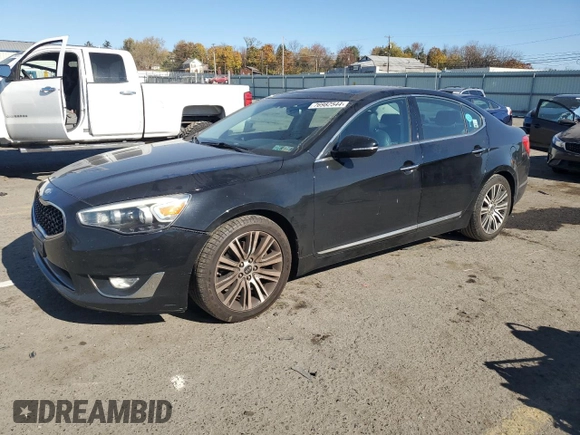 2014 Kia Cadenza Premium with VIN KNALN4D75E5125970, listed as a Copart auction lot 76982544 with 151,816 mi miles and Salvage Title. Bid and sale history available at carsss.com. Image 1.