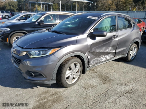 2019 Honda HR-V EX with VIN 3CZRU5H5XKM727505, listed as a Copart auction lot 42500985 with 46,591 mi miles and Salvage Title. Bid and sale history available at carsss.com. Image 1.