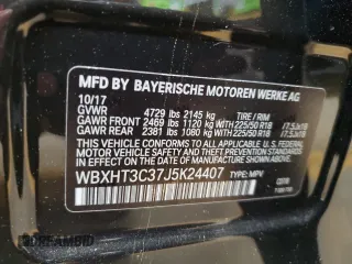2018 BMW X1 xDrive28i with VIN WBXHT3C37J5K24407, listed as a Copart auction lot 51760805 with 49,311 mi miles and Salvage Title. Bid and sale history available at carsss.com. Image 16.