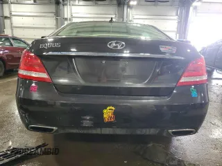 2014 Hyundai Equus Signature with VIN KMHGH4JH6EU082783, listed as a Copart auction lot 46355515 with 108,619 mi miles and Salvage Title. Bid and sale history available at DreamBid. Image 6.