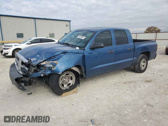 2005 Dodge Dakota ST with VIN 1D7HE28K65S250141, listed as a Copart auction lot 86490584 with 217,766 mi miles and Salvage Title. Bid and sale history available at DreamBid. Image 1.
