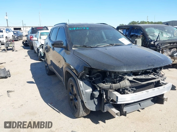 2018 Jeep Compass Latitude with VIN 3C4NJCBB6JT407411, listed as a IAAI auction lot 41851132 with 123,431 mi miles and . Bid and sale history available at DreamBid. Image 1.
