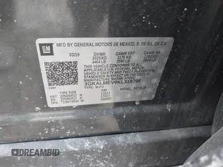 2019 GMC Terrain SLE with VIN 3GKALMEV9KL318796, listed as a IAAI auction lot 41708377 with 106,968 mi miles and . Bid and sale history available at DreamBid. Image 9.