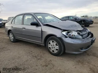 2005 Honda Civic Sdn VP with VIN 2HGES16305H583102, listed as a Copart auction lot 47491885 with 93,711 mi miles and Salvage Title. Bid and sale history available at carsss.com. Image 4.