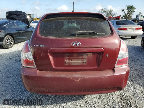 2007 Hyundai Accent SE with VIN KMHCN36C37U037995, listed as a Copart auction lot 51605085 with 141,579 mi miles and Non Repairable. Bid and sale history available at carsss.com. Image 6.
