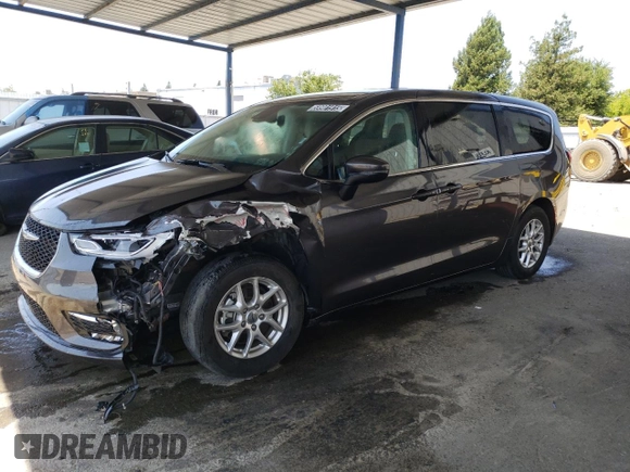 2023 Chrysler Pacifica Touring L with VIN 2C4RC1BG1PR581376, listed as a Copart auction lot 59901915 with 57,411 mi miles and Salvage title. Bid and sale history available at DreamBid. Image 1.