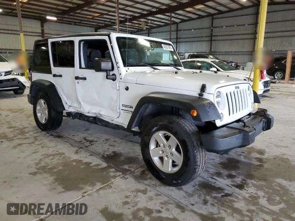 2018 Jeep Wrangler JK Unlimited Sport with VIN 1C4BJWDG7JL814436, listed as a Copart auction lot 45557095 with 67,755 mi miles and Salvage Title. Bid and sale history available at carsss.com. Image 4.