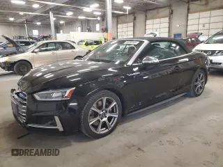 2018 Audi S5 Prestige z VIN WAU24GF50JN013082, wystawiony jako Copart lot #85085504 z przebiegiem 55 261 mil mil oraz Szkoda całkowita • Salvage title. Historia ofert i sprzedaży dostępna na DreamBid. Obrazek 1.