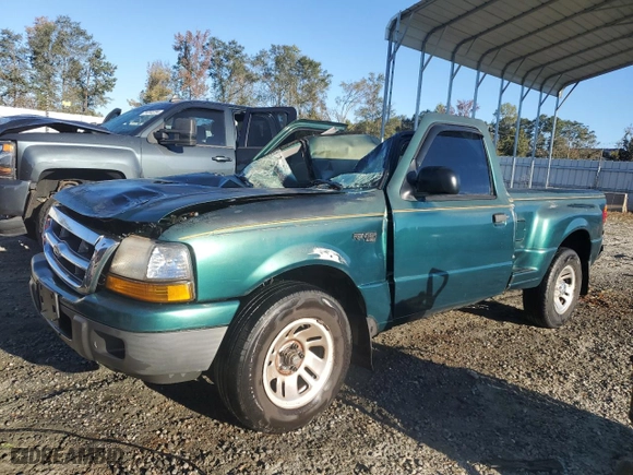1999 Ford Ranger XL with VIN 1FTYR10C7XPB74030, listed as a Copart auction lot 75555074 with 187,184 mi miles and Non Repairable. Bid and sale history available at carsss.com. Image 1.