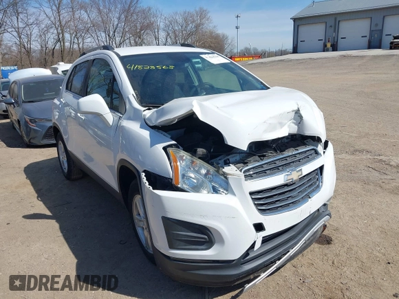 2016 Chevrolet Trax LT with VIN 3GNCJLSB9GL273114, listed as a IAAI auction lot 41828568 with 37,217 mi miles and . Bid and sale history available at DreamBid. Image 1.