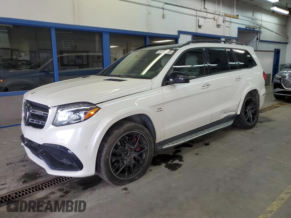 2018 Mercedes-Benz GLS with VIN 4JGDF7FE2JB023499, listed as a Copart auction lot 44105595 with 85,925 mi miles and Salvage Title. Bid and sale history available at carsss.com. Image 1.
