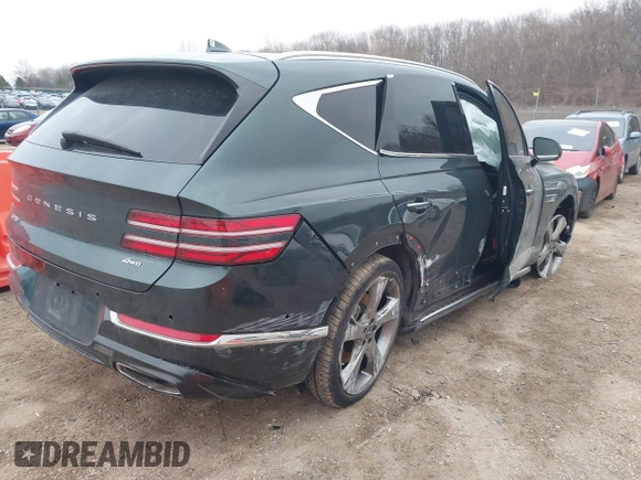 2023 Genesis GV80 with VIN KMUHBDSB8PU117571, listed as a IAAI auction lot 41902762 with 37,378 mi miles and . Bid and sale history available at DreamBid. Image 4.