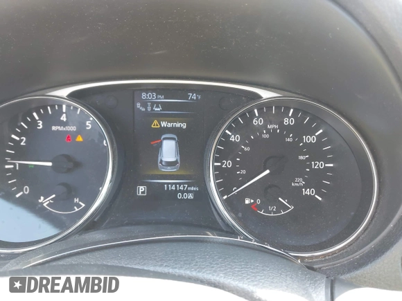 2014 Nissan Rogue S with VIN 5N1AT2MV7EC824253, listed as a IAAI auction lot 42055710 with 114,147 mi miles. Bid and sale history available at carsss.com. Image 7.