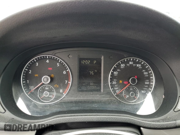 2012 Volkswagen Passat S with VIN 1VWAP7A37CC018612, listed as a Copart auction lot 57418075 with 102,005 mi miles and Salvage title. Bid and sale history available at DreamBid. Image 9.