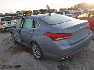 2016 Hyundai Genesis 3.8L with VIN KMHGN4JE2GU138204, listed as a IAAI auction lot 41241987 with 1 mi miles. Bid and sale history available at carsss.com. Image 3.