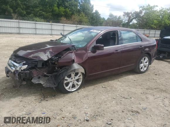 2012 Ford Fusion SE with VIN 3FAHP0HA1CR353479, listed as a Copart auction lot 59677935 with 27,727 mi miles and Salvage title. Bid and sale history available at DreamBid. Image 1.