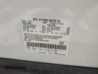 2016 Ford Explorer с VIN 1FM5K7B85GGA11021, выставлен на аукционе IAAI как лот 42447944 с пробегом 108 422 миль миль и . История ставок и продаж доступна на DreamBid. Изображение 9.