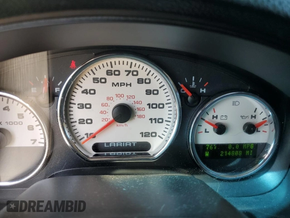 2004 Ford F-150 XLT with VIN 1FTPW14584KB28280, listed as a Copart auction lot 49546875 with 214,808 mi miles and Clean Title. Bid and sale history available at carsss.com. Image 9.