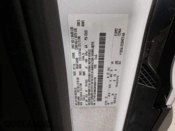 2016 Ford Transit Cargo with VIN 1FTYE1ZM8GKB50176, listed as a Copart auction lot 88373235 with 192,869 mi miles and Salvage Title. Bid and sale history available at carsss.com. Image 13.