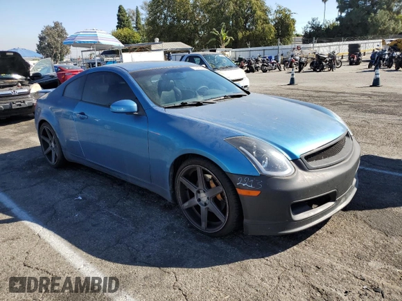 2003 Infiniti G35 Coupe w/Leather with VIN JNKCV54E73M214285, listed as a Copart auction lot 77820164 with 196,467 mi miles and Salvage Title. Bid and sale history available at carsss.com. Image 4.