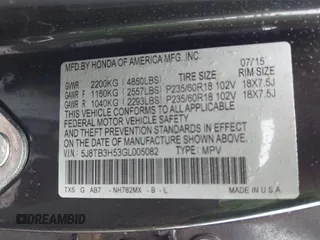 2016 Acura RDX Technology with VIN 5J8TB3H53GL005082, listed as a IAAI auction lot 42199370 with 68,228 mi miles and . Bid and sale history available at DreamBid. Image 9.