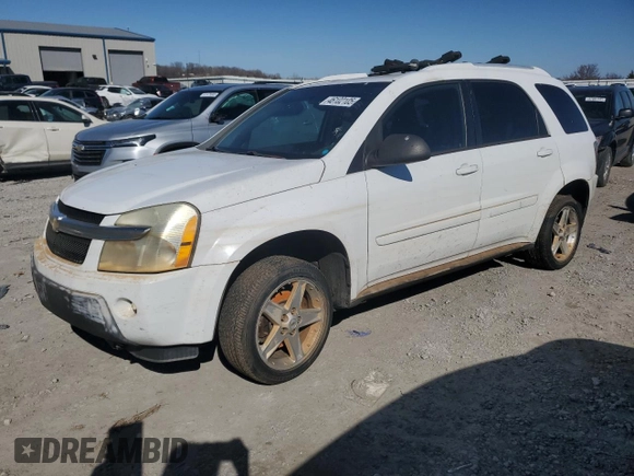 2005 Chevrolet Equinox LT with VIN 2CNDL63F556126778, listed as a Copart auction lot 46102105 with 0 mi miles and Salvage Title. Bid and sale history available at carsss.com. Image 1.