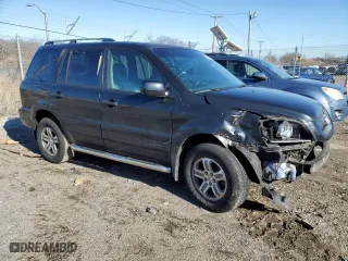 2003 Honda Pilot EX with VIN 2HKYF18633H541583, listed as a Copart auction lot 45455475 with 0 mi miles and Salvage Title. Bid and sale history available at carsss.com. Image 4.