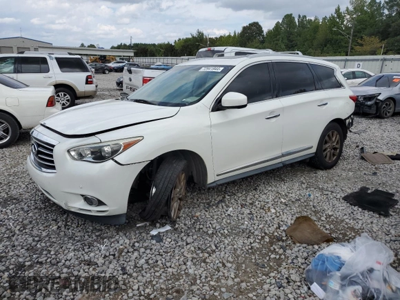 2013 Infiniti JX35 with VIN 5N1AL0MM5DC317376, listed as a Copart auction lot 72941944 with 139,222 mi miles and Clean Title. Bid and sale history available at carsss.com. Image 1.
