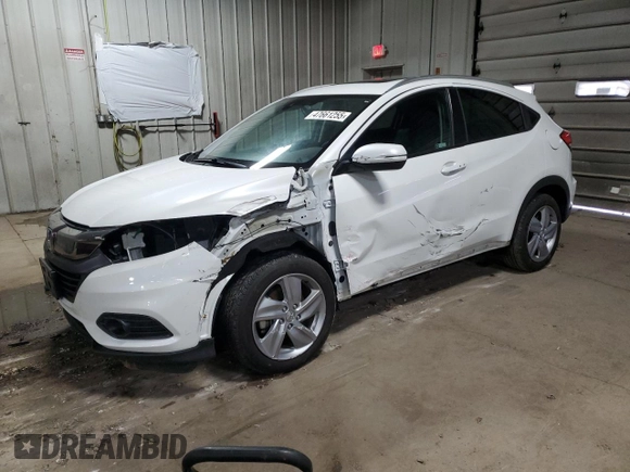 2019 Honda HR-V EX-L with VIN 3CZRU6H77KM730160, listed as a Copart auction lot 47661255 with 22,413 mi miles and Salvage Title. Bid and sale history available at carsss.com. Image 1.