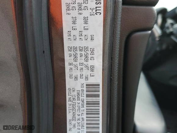 2016 Jeep Grand Cherokee Limited 75th Anniversary with VIN 1C4RJFBG0GC404832, listed as a Copart auction lot 44569305 with 148,883 mi miles and Salvage Title. Bid and sale history available at carsss.com. Image 14.