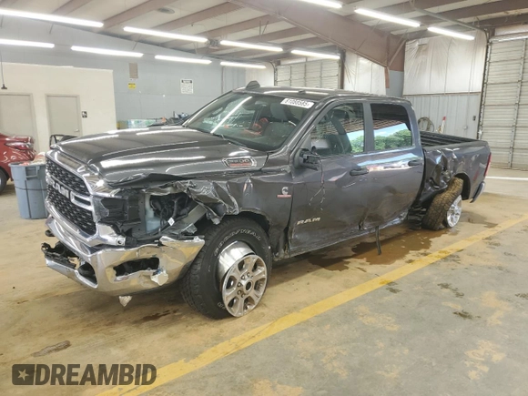 2023 Ram 2500 Big Horn with VIN 3C6UR5DL1PG540186, listed as a Copart auction lot 61088585 with 64,499 mi miles and Salvage title. Bid and sale history available at DreamBid. Image 1.