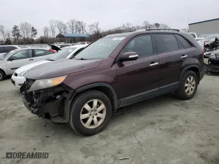 2013 Kia Sorento LX with VIN 5XYKT3A60DG370000, listed as a Copart auction lot 43350675 with 160,857 mi miles and Salvage Title. Bid and sale history available at carsss.com. Image 1.