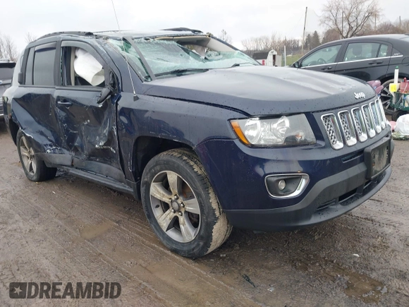 2016 Jeep Compass High Altitude Edition with VIN 1C4NJDEB0GD696124, listed as a IAAI auction lot 41973334 with 67,056 mi miles. Bid and sale history available at carsss.com. Image 1.