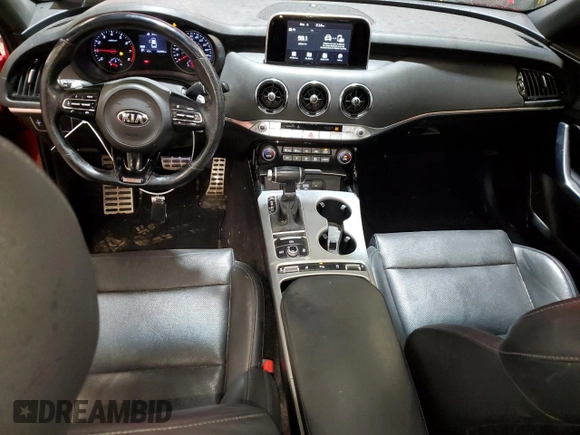 2019 Kia Stinger GT with VIN KNAE35LC5K6047361, listed as a Copart auction lot 48106325 with 130,584 mi miles and Salvage Title. Bid and sale history available at DreamBid. Image 8.