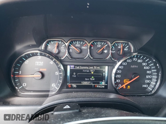 2014 Chevrolet Silverado 1500 LT with VIN 3GCUKREHXEG384709, listed as a Copart auction lot 53863605 with 109,537 mi miles and Salvage Title. Bid and sale history available at DreamBid. Image 9.