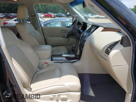 2017 Infiniti QX80 with VIN JN8AZ2NF8H9642741, listed as a IAAI auction lot 42563237 with 156,707 mi miles and . Bid and sale history available at DreamBid. Image 5.