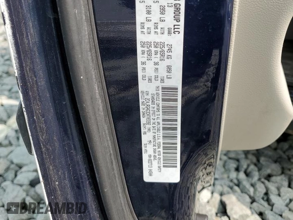 2013 Ram Cargo Van Tradesman с VIN 2C4JRGAG3DR703392, выставлен на аукционе Copart как лот 59021195 с пробегом 169 015 миль миль и Списание • Salvage title. История ставок и продаж доступна на DreamBid. Изображение 13.