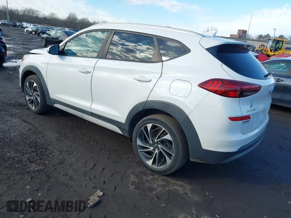2019 Hyundai Tucson Ultimate with VIN KM8J3CAL3KU892709, listed as a IAAI auction lot 41216616 with 86,026 mi miles. Bid and sale history available at carsss.com. Image 3.
