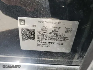 2021 Cadillac CT5 Premium Luxury with VIN 1G6DT5RW4M0112161, listed as a Copart auction lot 54462774 with 35,611 mi miles and Salvage Title. Bid and sale history available at carsss.com. Image 12.