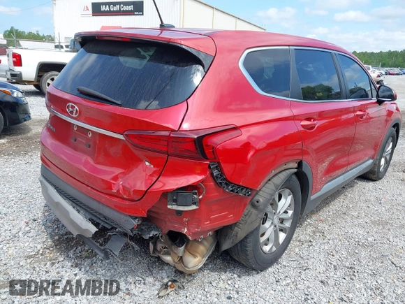 2019 Hyundai Santa Fe SE z VIN 5NMS23AD8KH025141, wystawiony jako IAAI lot #42209919 z przebiegiem 176 172 mil mil oraz . Historia ofert i sprzedaży dostępna na DreamBid. Obrazek 4.