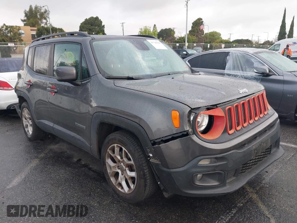 2017 Jeep Renegade Latitude with VIN ZACCJABB2HPG16741, listed as a IAAI auction lot 41746500 with 36,619 mi miles. Bid and sale history available at carsss.com. Image 13.