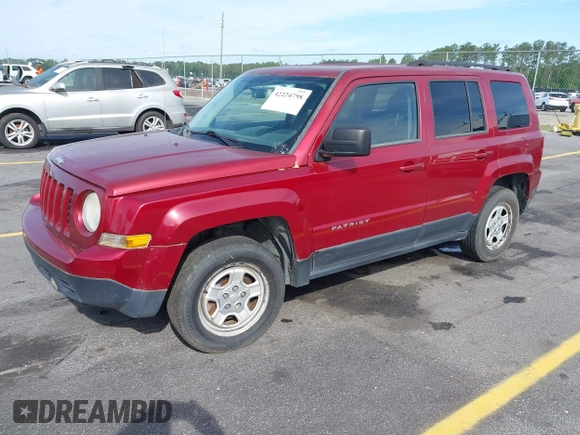 2014 Jeep Patriot Sport with VIN 1C4NJRBB7ED809503, listed as a IAAI auction lot 42224798 with 167,086 mi miles and . Bid and sale history available at DreamBid. Image 2.