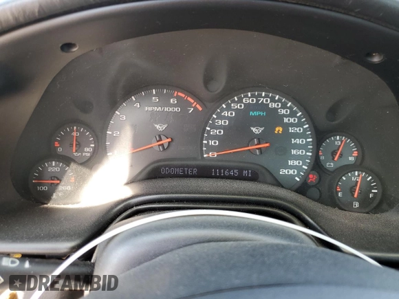 2000 Chevrolet Corvette with VIN 1G1YY22G7Y5112660, listed as a Copart auction lot 77734324 with 111,645 mi miles and Salvage Title. Bid and sale history available at DreamBid. Image 9.