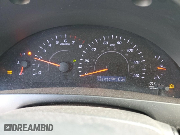 2010 Toyota Camry with VIN 4T4BF3EK1AR008087, listed as a Copart auction lot 55064535 with 355,477 mi miles and Salvage Title. Bid and sale history available at DreamBid. Image 9.