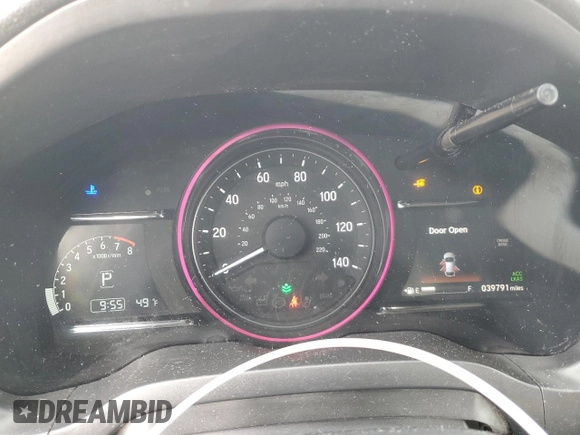 2022 Honda HR-V EX with VIN 3CZRU6H55NM730502, listed as a Copart auction lot 47095415 with 39,791 mi miles and Salvage Title. Bid and sale history available at carsss.com. Image 9.