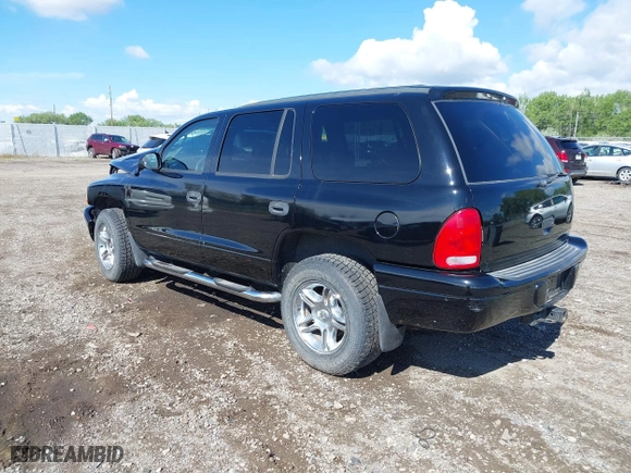 2002 Dodge Durango Sport with VIN 1B4HS38N62F159178, listed as a IAAI auction lot 39463560 with 183,111 mi miles. Bid and sale history available at carsss.com. Image 3.