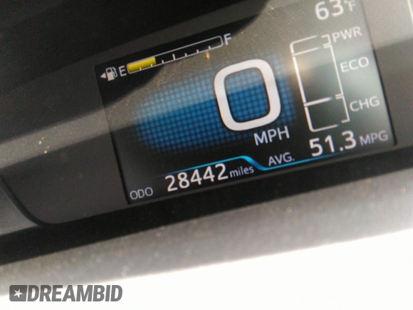 2019 Toyota Prius LE with VIN JTDL9RFU9K3009363, listed as a IAAI auction lot 41812912 with 28,442 mi miles and . Bid and sale history available at DreamBid. Image 7.
