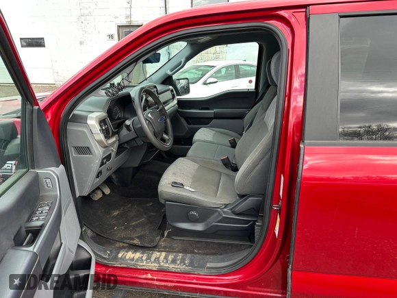 2021 Ford F-150 XL with VIN 1FTFW1E89MKD76865, listed as a Copart auction lot 55388745 with 187,417 mi miles and Salvage Title. Bid and sale history available at carsss.com. Image 7.