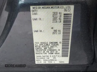 2013 Nissan Altima SV with VIN 1N4AL3AP2DC110731, listed as a IAAI auction lot 42037362 with 265,764 mi miles and . Bid and sale history available at carsss.com. Image 9.