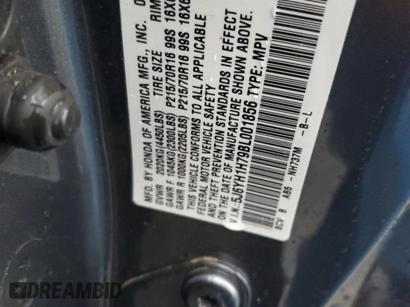 2011 Honda Element EX z VIN 5J6YH1H79BL001856, wystawiony jako Copart lot #86151094 z przebiegiem 195 225 mil mil oraz Szkoda całkowita • Salvage title. Historia ofert i sprzedaży dostępna na DreamBid. Obrazek 13.